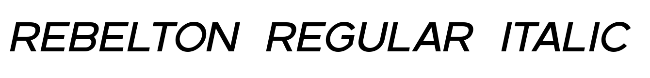 Rebelton Regular Italic image